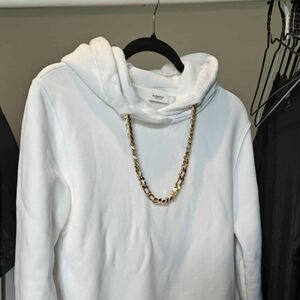 Burberry White Cowl Neck Sweater